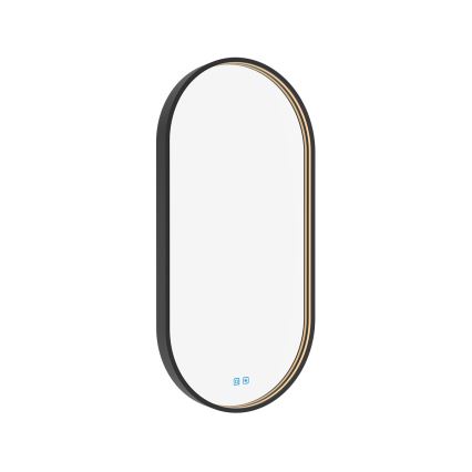 NIMCO ZPC 32002LVX-90 - LED Dimmable Backlit Bathroom Mirror LED/25W/230V 3000-6500K 80x40 cm Matte Black IP44