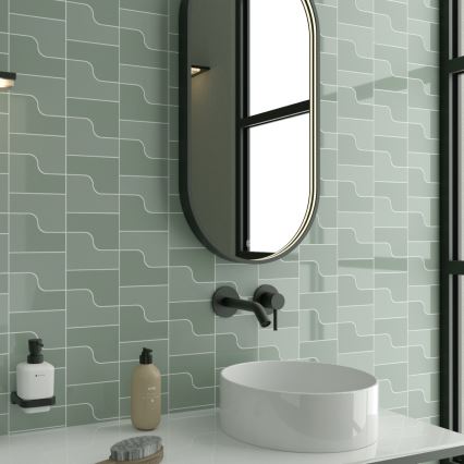 NIMCO ZPC 32002LVX-90 - LED Dimmable Backlit Bathroom Mirror LED/25W/230V 3000-6500K 80x40 cm Matte Black IP44