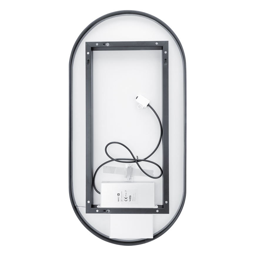 NIMCO ZPC 32002LVX-90 - LED Dimmable Backlit Bathroom Mirror LED/25W/230V 3000-6500K 80x40 cm Matte Black IP44