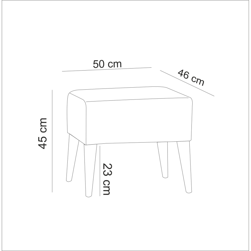 NIMO Ottoman 46x50 cm Gray