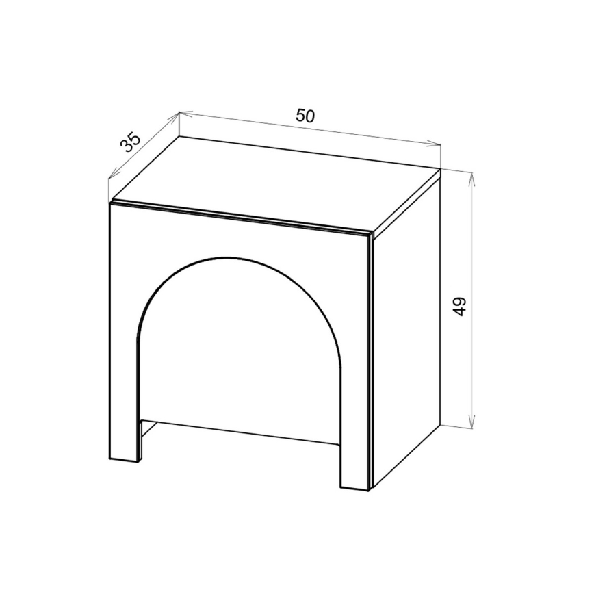 NIO Bedside Table Anthracite