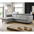 NISA L-Shaped Corner Sofa Bed with Storage, Left-Facing, Grey