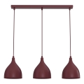 NOAK CLASSIC cable pendant lamp 3xE27/15W/230V Burgundy