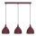 NOAK CLASSIC cable pendant lamp 3xE27/15W/230V Burgundy