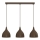 NOAK CLASSIC cord-hung pendant light, 3xE27/15W/230V, brown