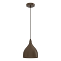 NOAK CLASSIC pendant light on cable, 1x E27/15W/230V, brown