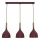NOAK cord pendant light 3x E27/15W/230V burgundy