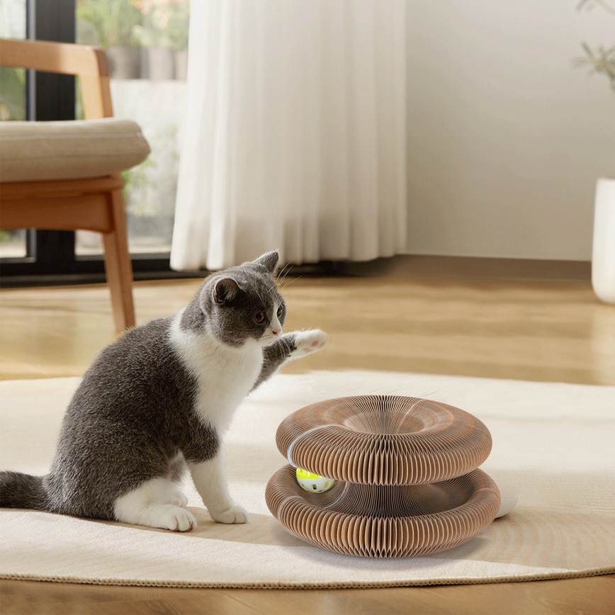 Nobleza - 3-in-1 Cat Scratching Post, Brown