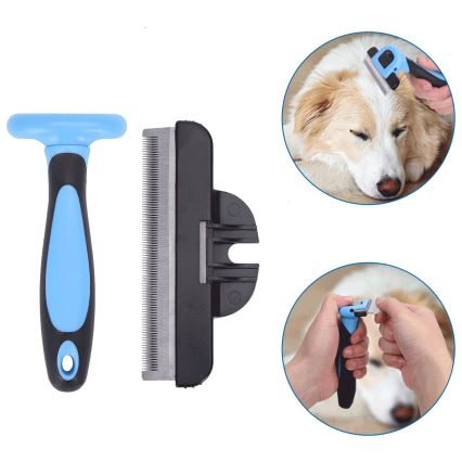 Nobleza - Brush for dogs and cats blue 10,5 cm