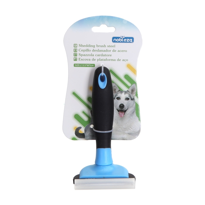 Nobleza - Brush for dogs and cats blue 7 cm