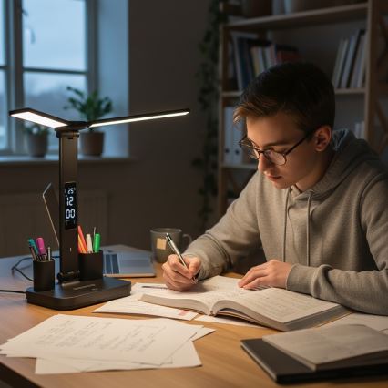 Dimmable Rechargeable NOBLITE P LED Desk Lamp 5W/5V 3000/4000/6000K 2200 mAh Black