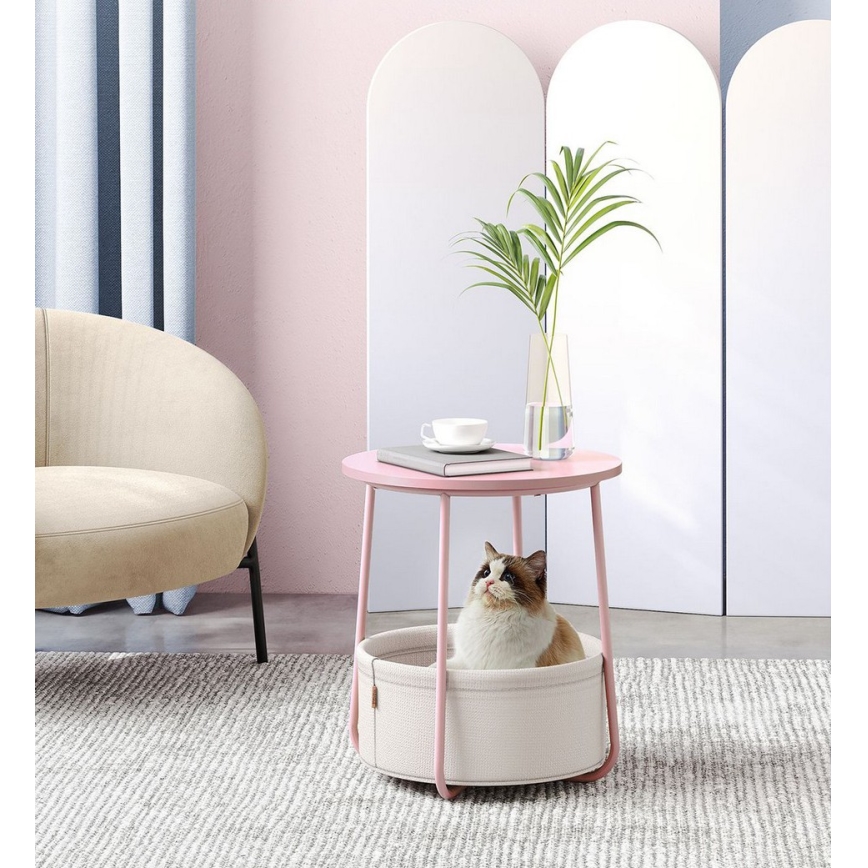 NOIRA Pink/White Side Table