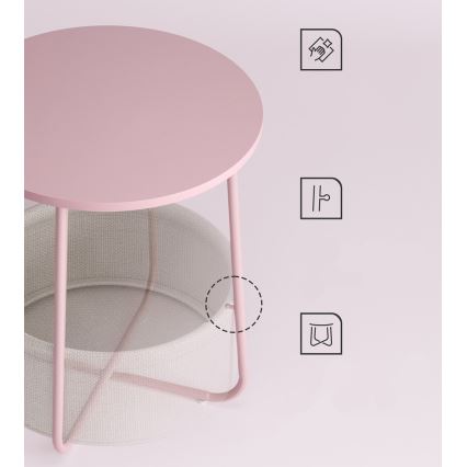 NOIRA Pink/White Side Table
