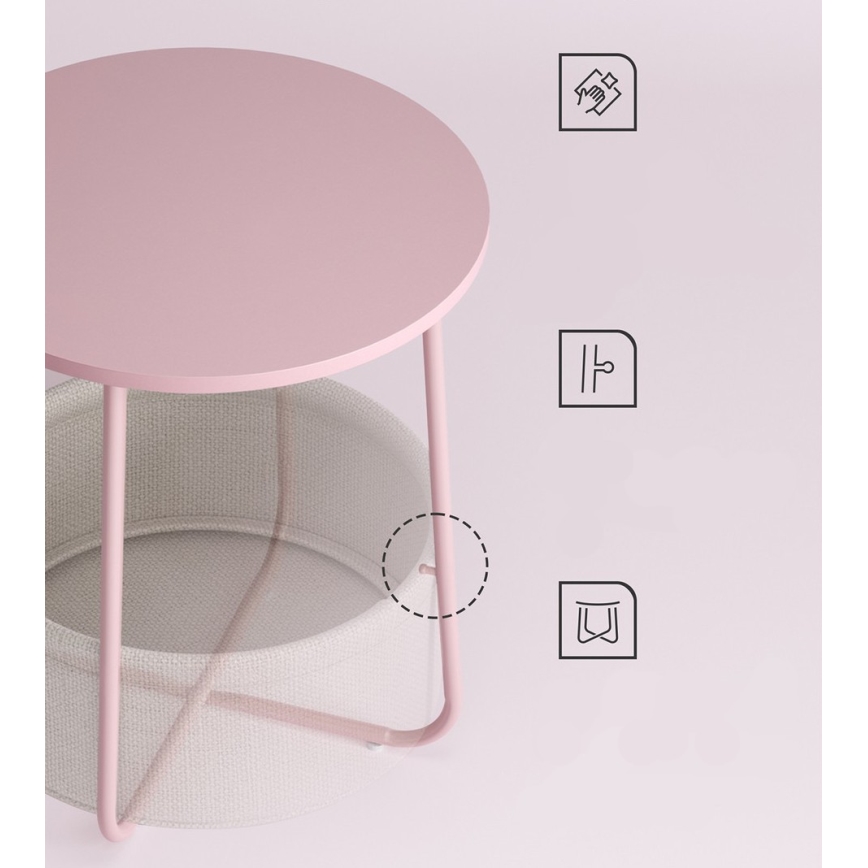NOIRA Pink/White Side Table