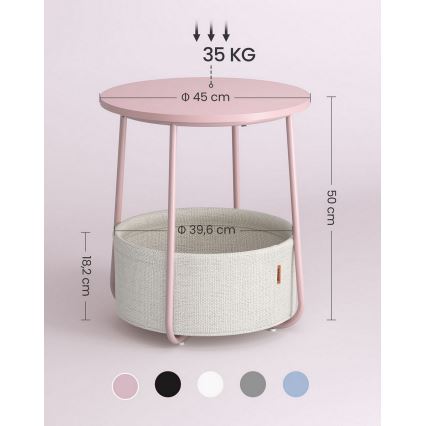 NOIRA Pink/White Side Table