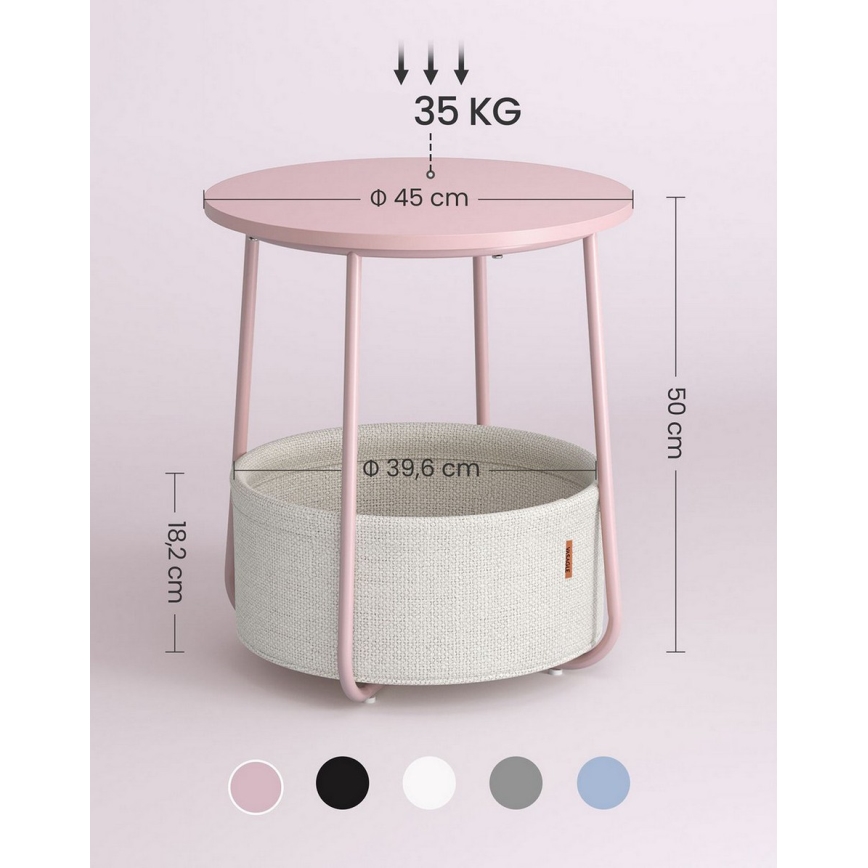 NOIRA Pink/White Side Table