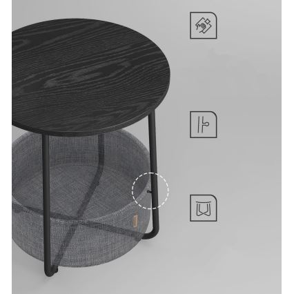 NOIRA Side Table Black/Grey