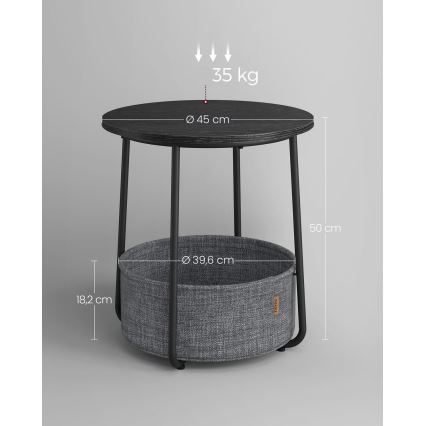 NOIRA Side Table Black/Grey