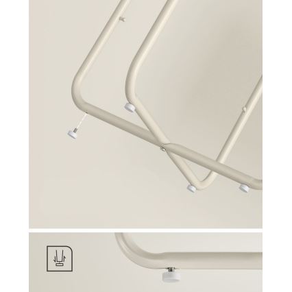 NOIRA Side Table, Cream/White