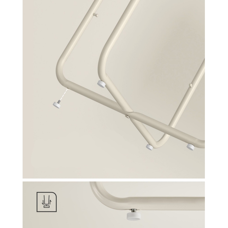 NOIRA Side Table, Cream/White