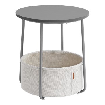 NOIRA side table, grey/white