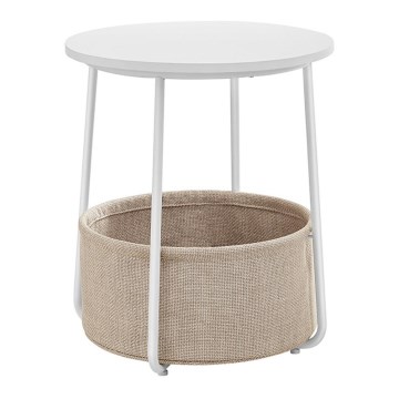 NOIRA side table white/light brown