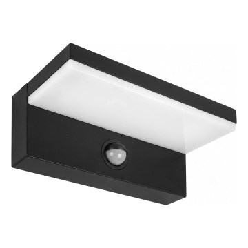 NOLA LED Outdoor Wall Light with Motion Sensor, 12W/230V, IP65, Black