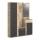 NOLAN entryway wall unit with mirror, brown/graphite