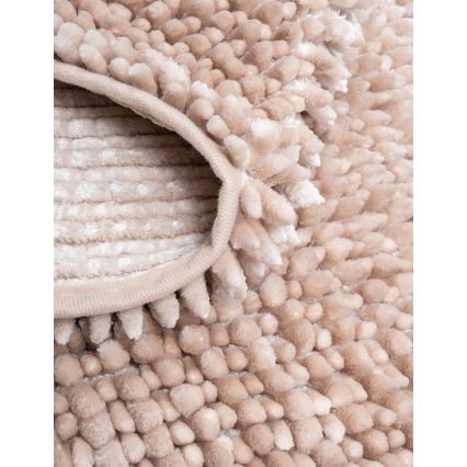 Non-slip CHENILLE bath mat 50x80 cm beige