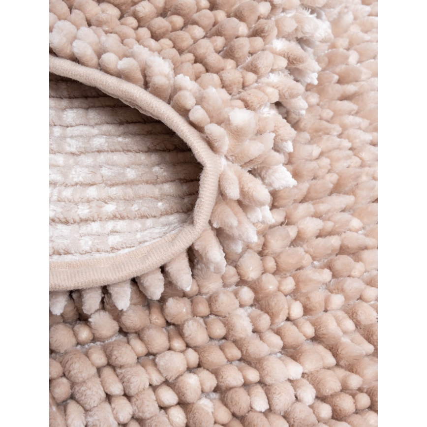 Non-slip CHENILLE bath mat 50x80 cm beige