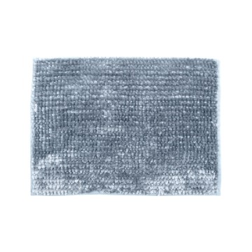 Non-slip chenille bath mat 50x80 cm grey