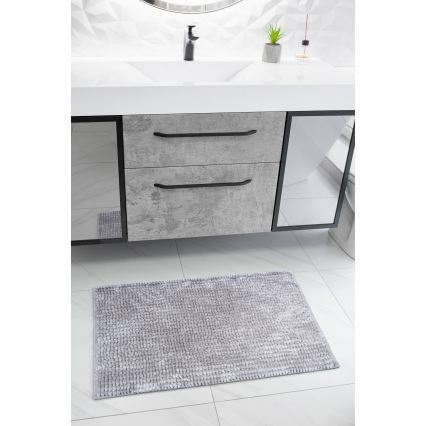 Non-slip CHENILLE bath mat 50x80 cm, grey