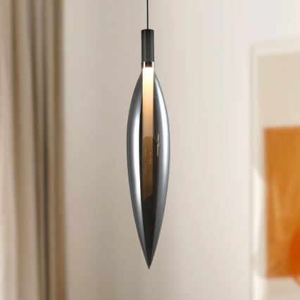 NORDIC cable-hung pendant light 1xG9/5W/230V black chrome