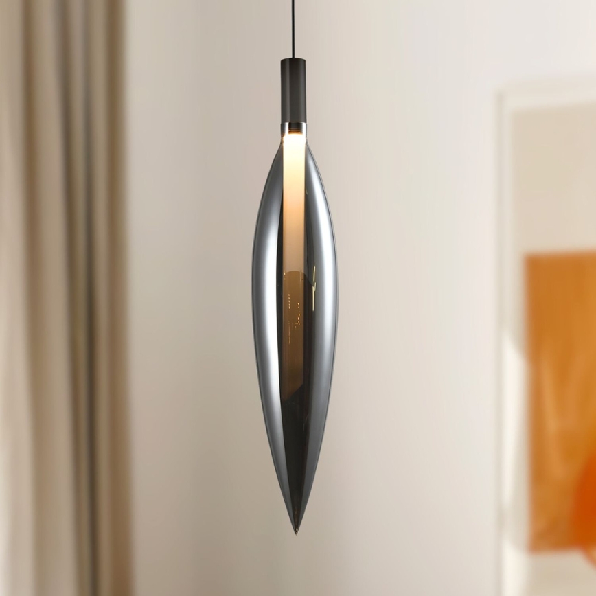 NORDIC cable-hung pendant light 1xG9/5W/230V black chrome