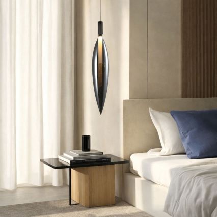 NORDIC cable-hung pendant light 1xG9/5W/230V black chrome