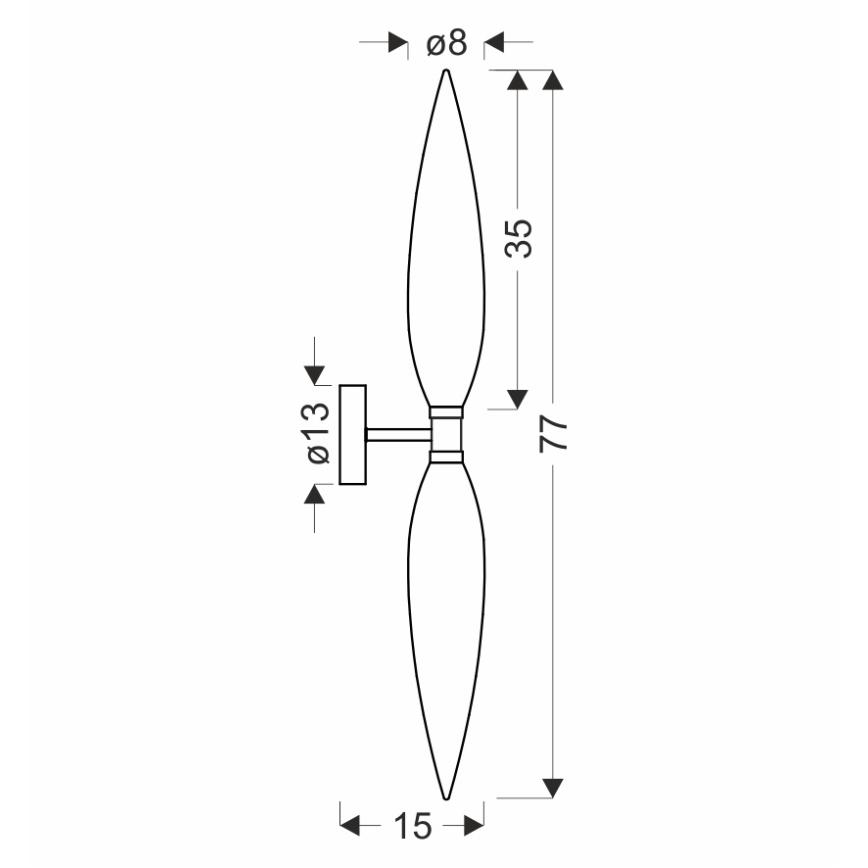 NORDIC Wall Light 2xG9/5W/230V Black/Copper
