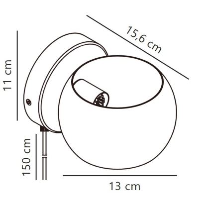Nordlux - Adjustable wall spotlight BELIR 1xG9/5W/230V beige