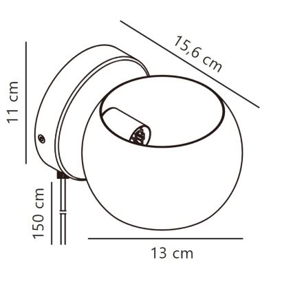 Nordlux - Adjustable wall spotlight BELIR 1xG9/5W/230V white