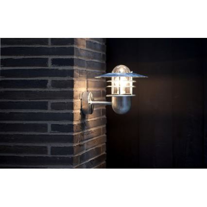 Nordlux - AGGER Outdoor Wall Light 1xE27/60W/230V IP54 Silver