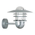Nordlux - AGGER Outdoor Wall Light with Sensor 1xE27/60W/230V IP54 Silver