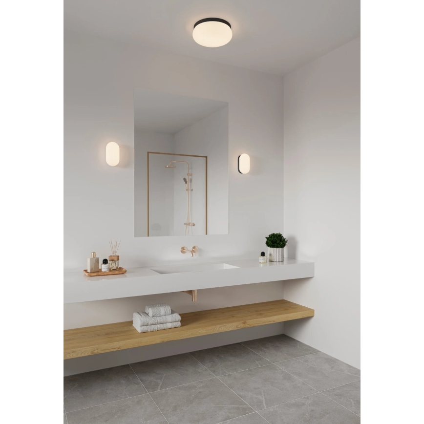 Nordlux - Bathroom ceiling light FOAM 2xE27/55W/230V IP44 black