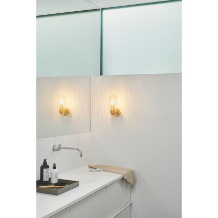 Nordlux - Bathroom wall light TUTAN 1xE14/25W/230V IP44 brass