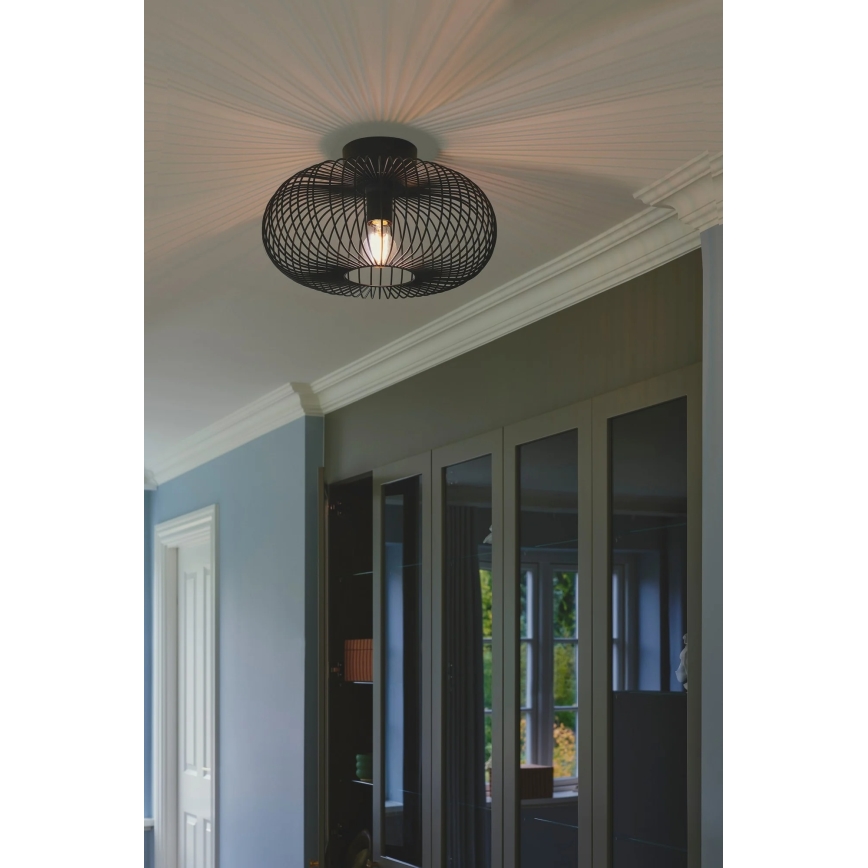 Nordlux - BERONI ceiling light 1x E27/60W/230V, Ø 40.3 cm, black