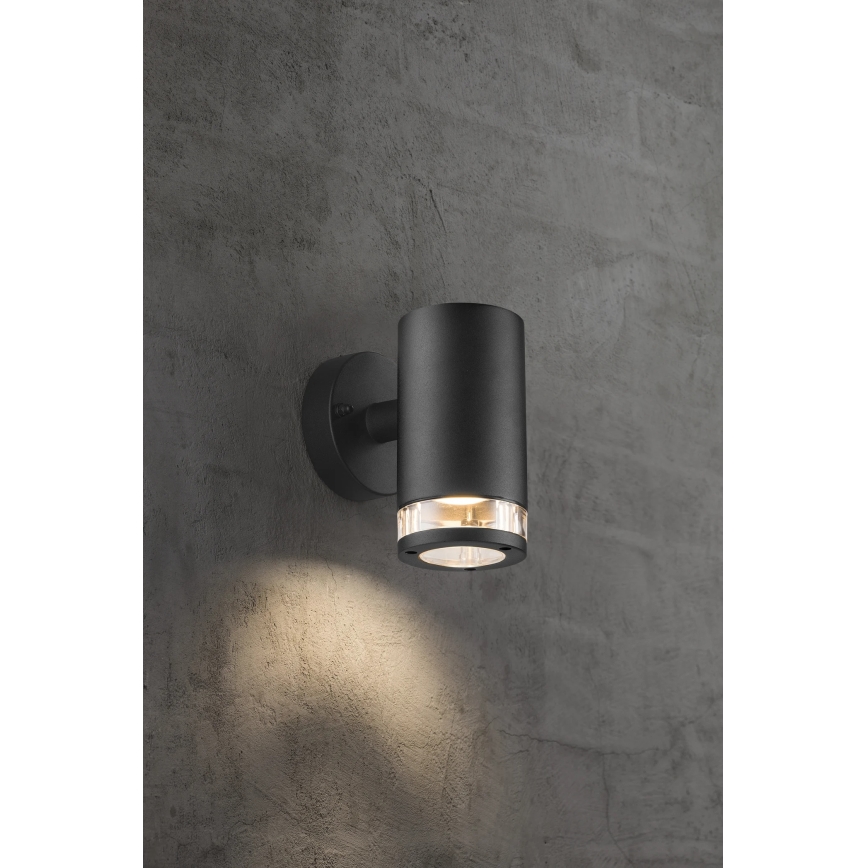 Nordlux - BIRK Outdoor Wall Light 1x GU10/28W/230V IP44 Black