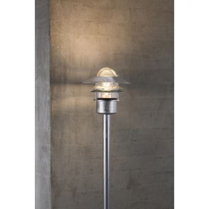 Nordlux - BLOKHUS Outdoor Lamp 1xE27/60W/230V IP54 Silver 92 cm