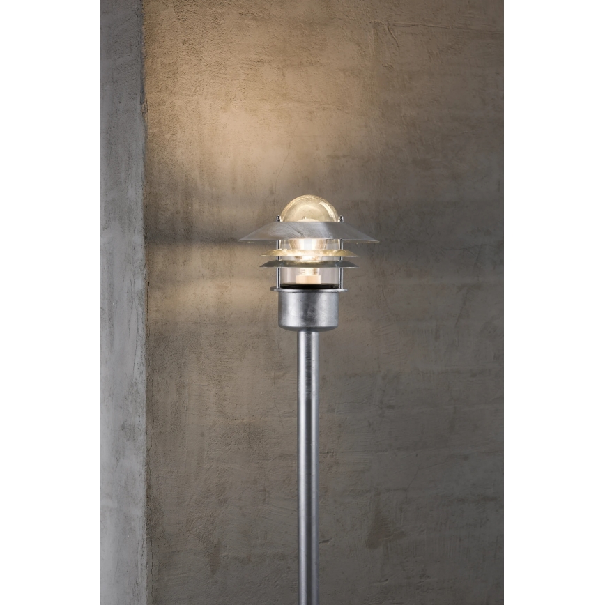 Nordlux - BLOKHUS Outdoor Lamp 1xE27/60W/230V IP54 Silver 92 cm