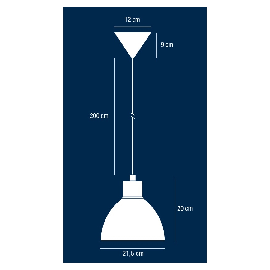 Nordlux - Cable-hung pendant light POP 1xE27/40W/230V černá