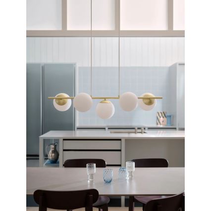 Nordlux - Cable pendant LILLY 5xE14/10W/230V brass