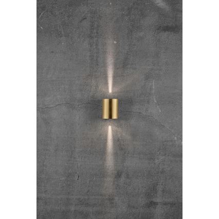 Nordlux - CANTO LED Outdoor Wall Light, 2 x 5.5W LEDs, 230V, IP44, Gold
