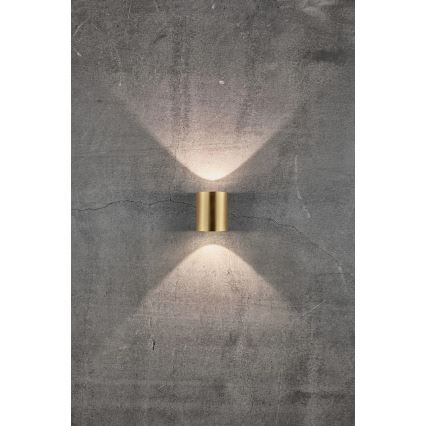 Nordlux - CANTO LED Outdoor Wall Light, 2 x 5.5W LEDs, 230V, IP44, Gold